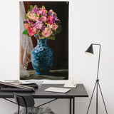 Flower  and Vase Painting Flag Tapestry-3