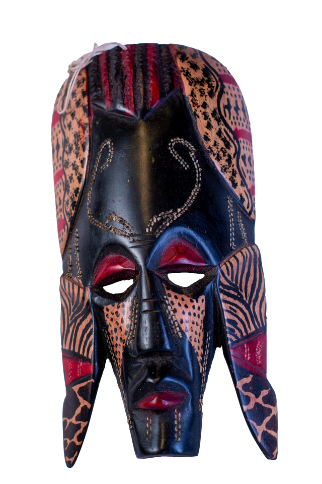 Authentic Hand Carved Tribal African Face Mask 2
