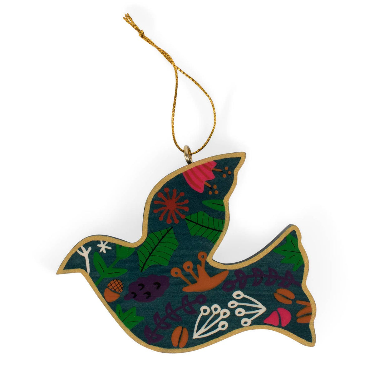 Flowered Dove Ornament