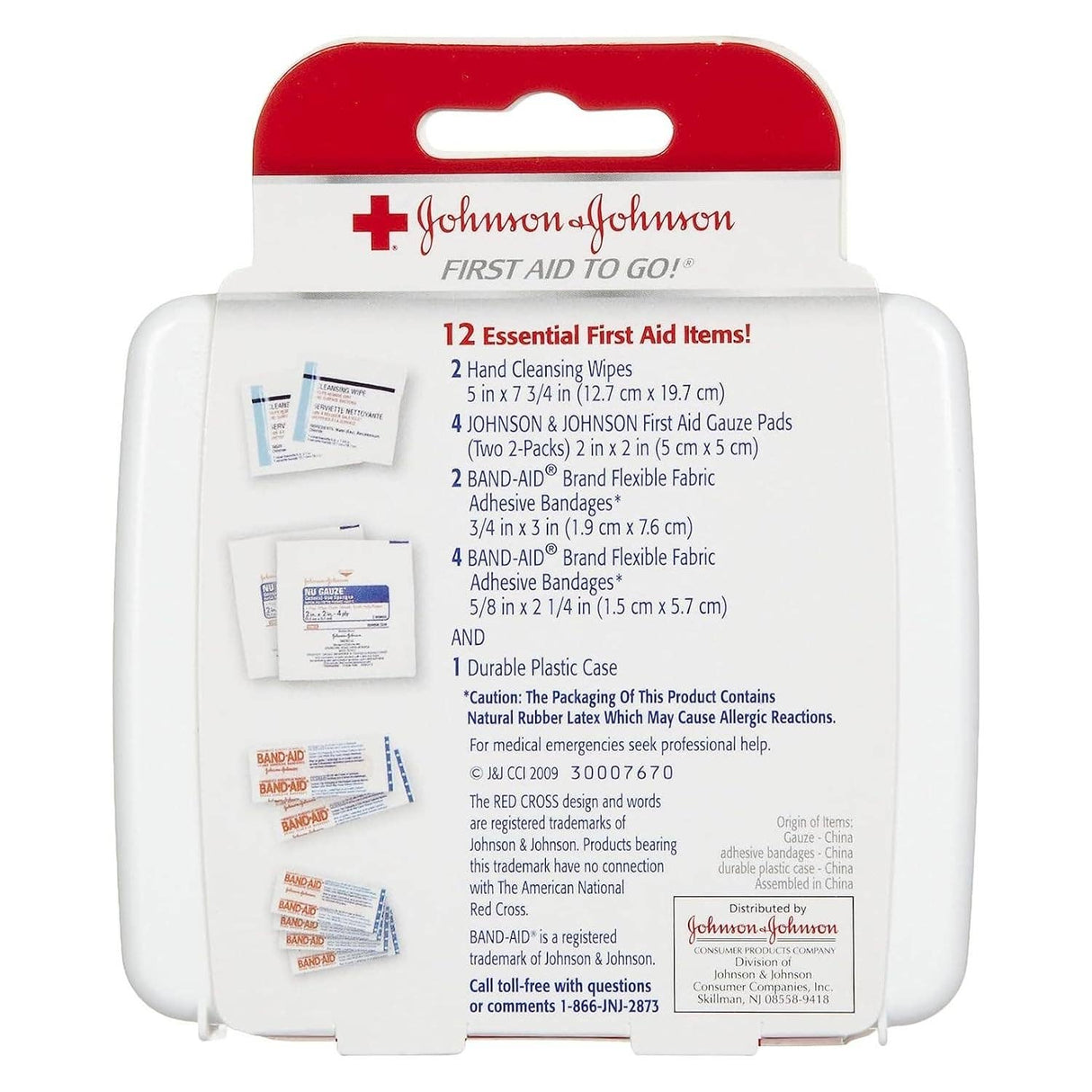 First Aid Kit with Cleansing Wipes