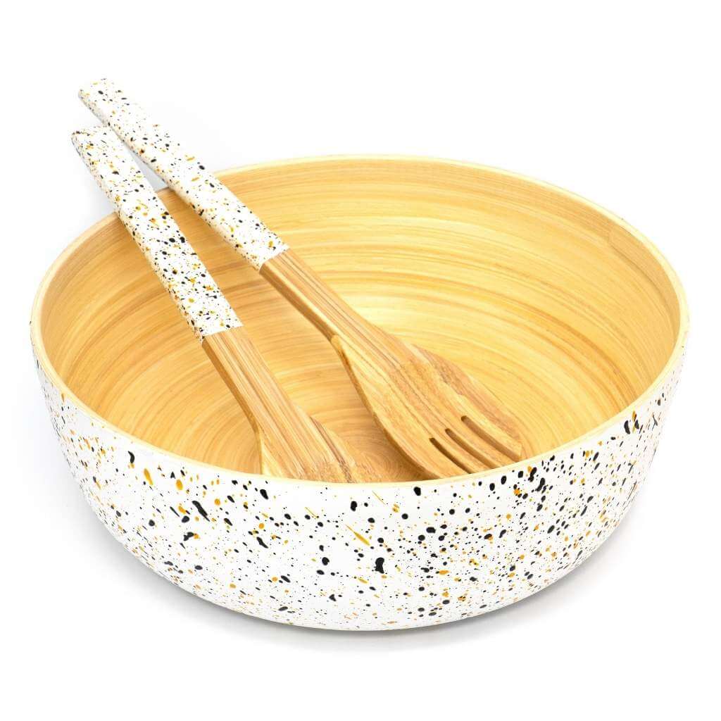 Extra Large Bamboo Salad Bowl (28cm Diameter)-6