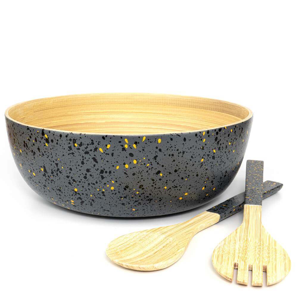 Extra Large Bamboo Salad Bowl (28cm Diameter)-8