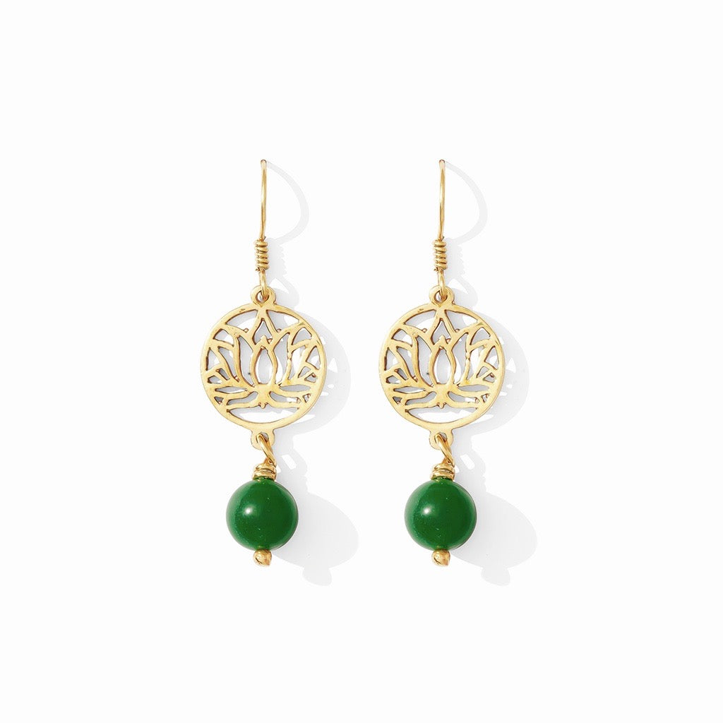 Lotus Drop Earrings-0