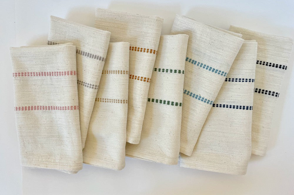 Chamo Handwoven Ethiopian Cotton Napkins | Set of 2
