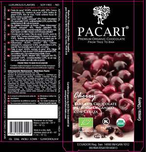 Cherry Organic Chocolate Bar