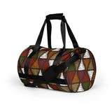 Crossbody Water-resistant Travel Bag, Multicolor Tribal Pattern-4