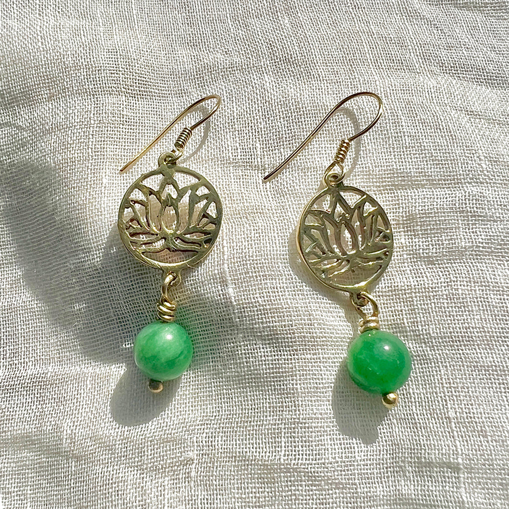 Lotus Drop Earrings-1