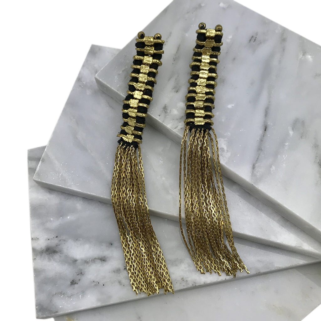 Temple Tassel Earrings-3