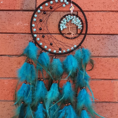 Tree Of Life Feather Home Decor Dream Catcher Wall Mount-1