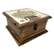 Hand Carved Wood Box 7x7 inches-0