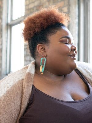 Patina Frame Artisanal Earrings