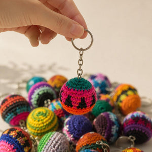 Mini Foot Bag Handmade Stress Ball Sack Crochet Keychain – Guatemala