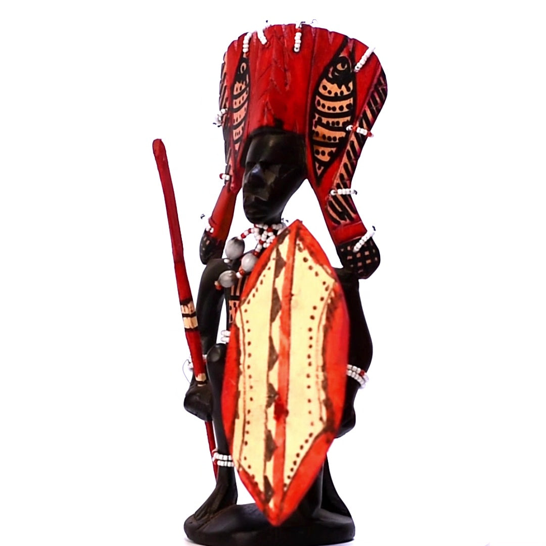 Handmade African Warrior Figurin