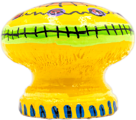 handmade painted paper mache mouse shapped piggy bank 11