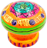 handmade painted paper mache mouse shapped piggy bank 18