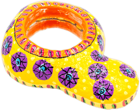 handmade painted paper mache mouse shapped piggy bank 34