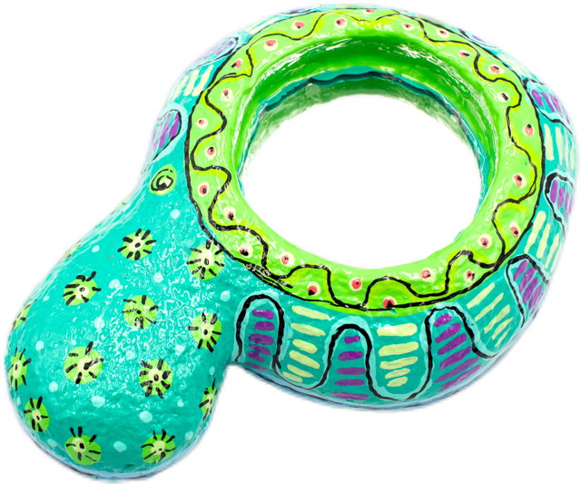 handmade painted paper mache mouse shapped piggy bank 36