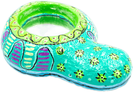 handmade painted paper mache mouse shapped piggy bank 37