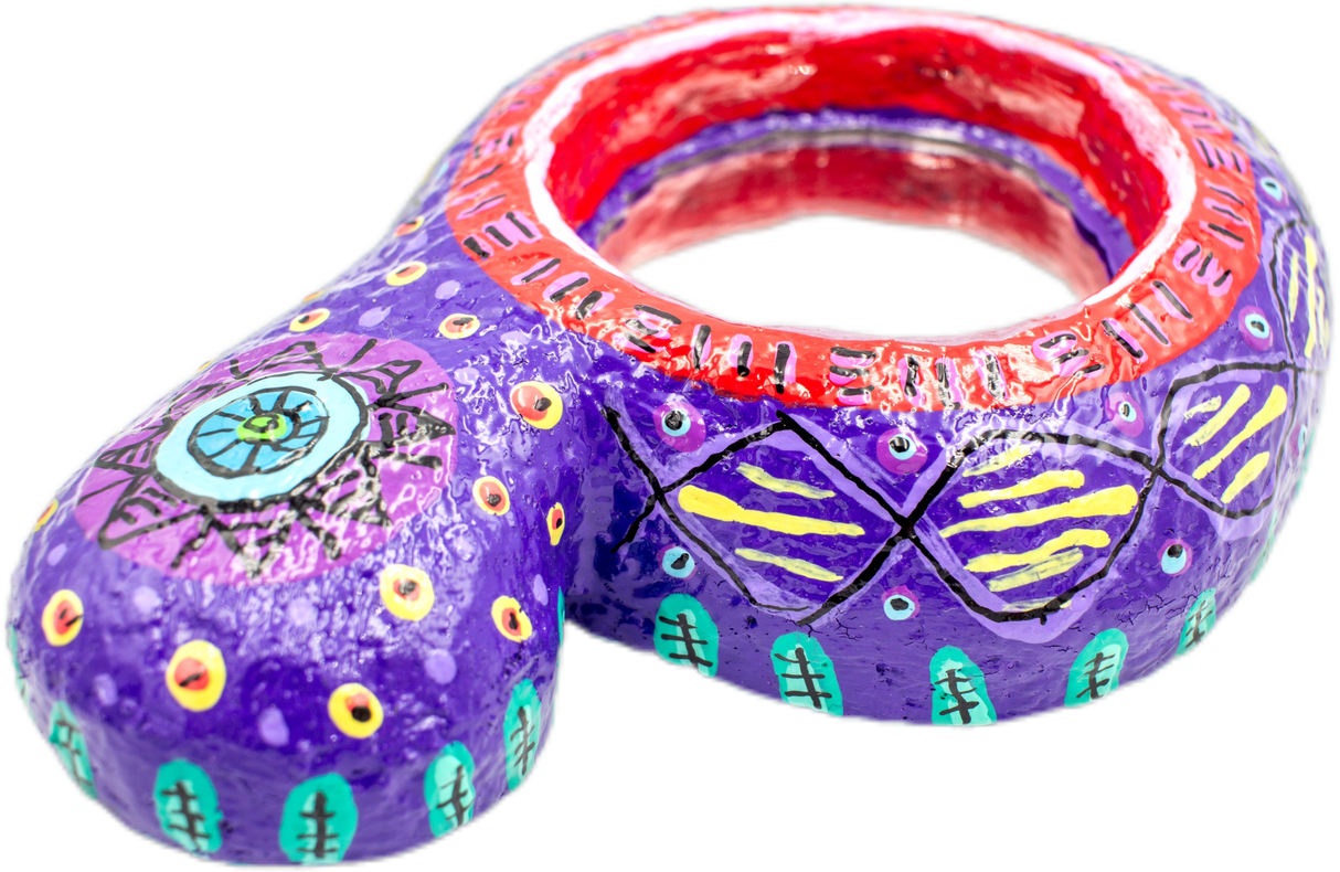 handmade painted paper mache mouse shapped piggy bank 38