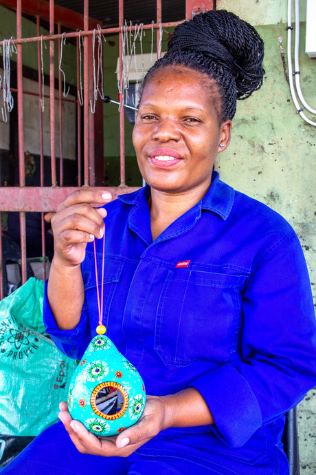 handmade painted wood crocodile 11