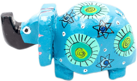 handmade painted wood hippo 5