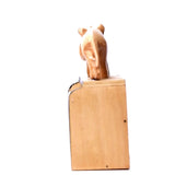 Handmade Wooden Box Calendar With Rhino Figurine 3