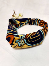 Boho Print Turban Headband and Scrunchie Set-2