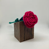 Handmade Fair Trade Wool Rose – Eco-Friendly, Crocheted, Unique Floral Decoration
