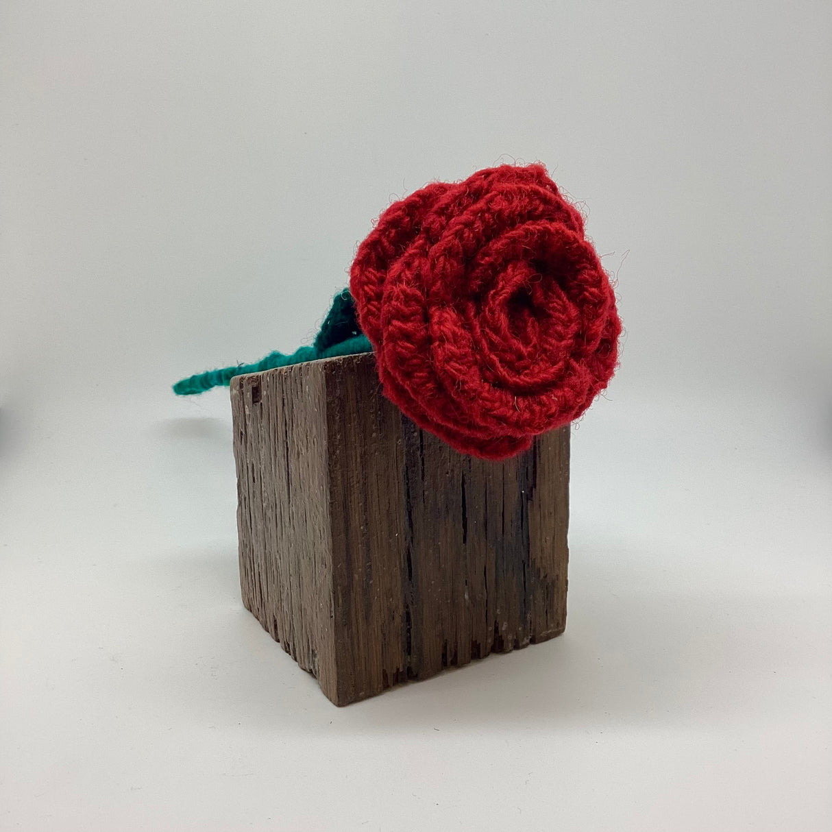 Handmade Fair Trade Wool Rose – Eco-Friendly, Crocheted, Unique Floral Decoration