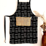 The Mashona, Adjustable, Burlap Pocket, Wax Print Aprons-0