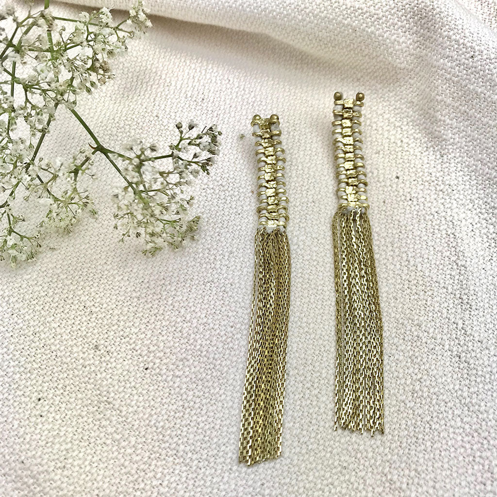 Temple Tassel Earrings-5