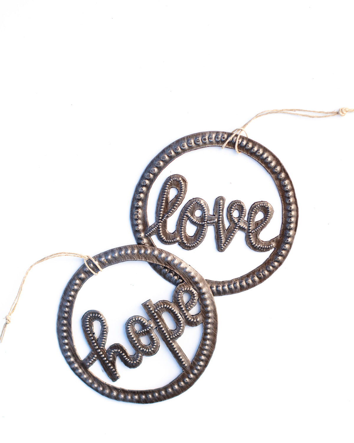 Love Circle Metal Art Ornament