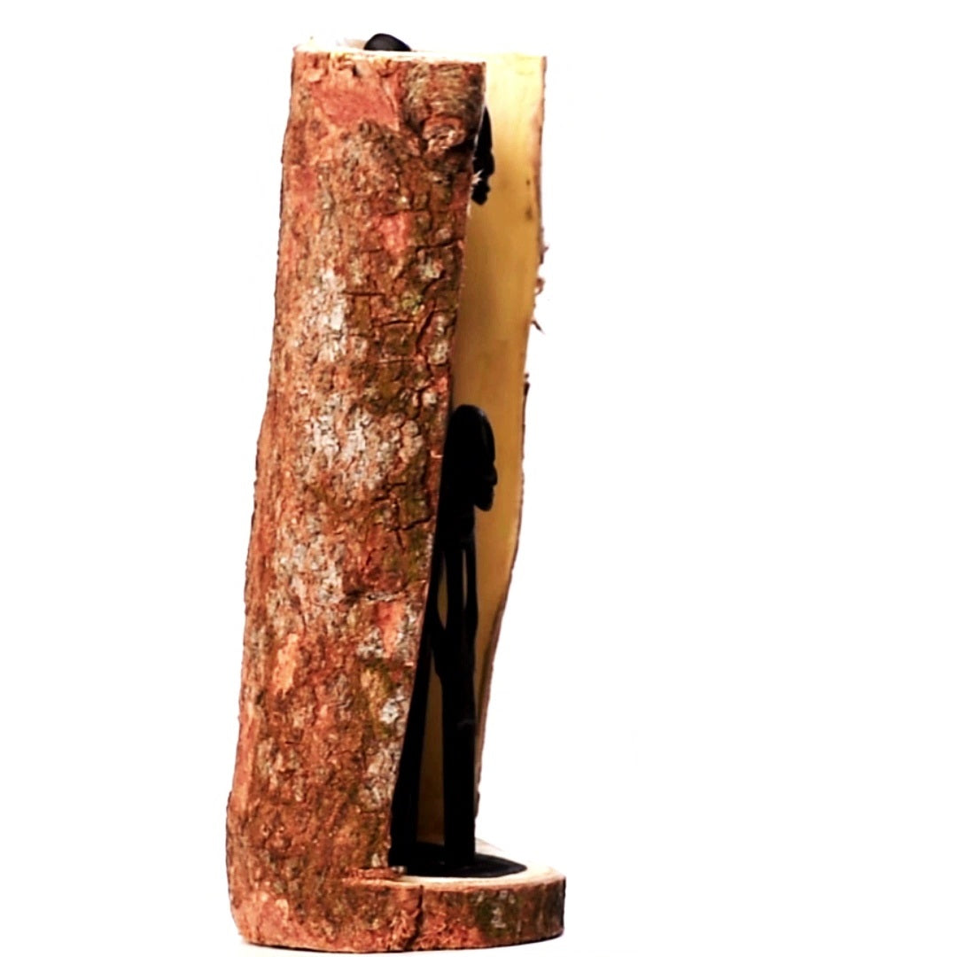 Men Carved Inside A Raw Neem Tree Trunk 5