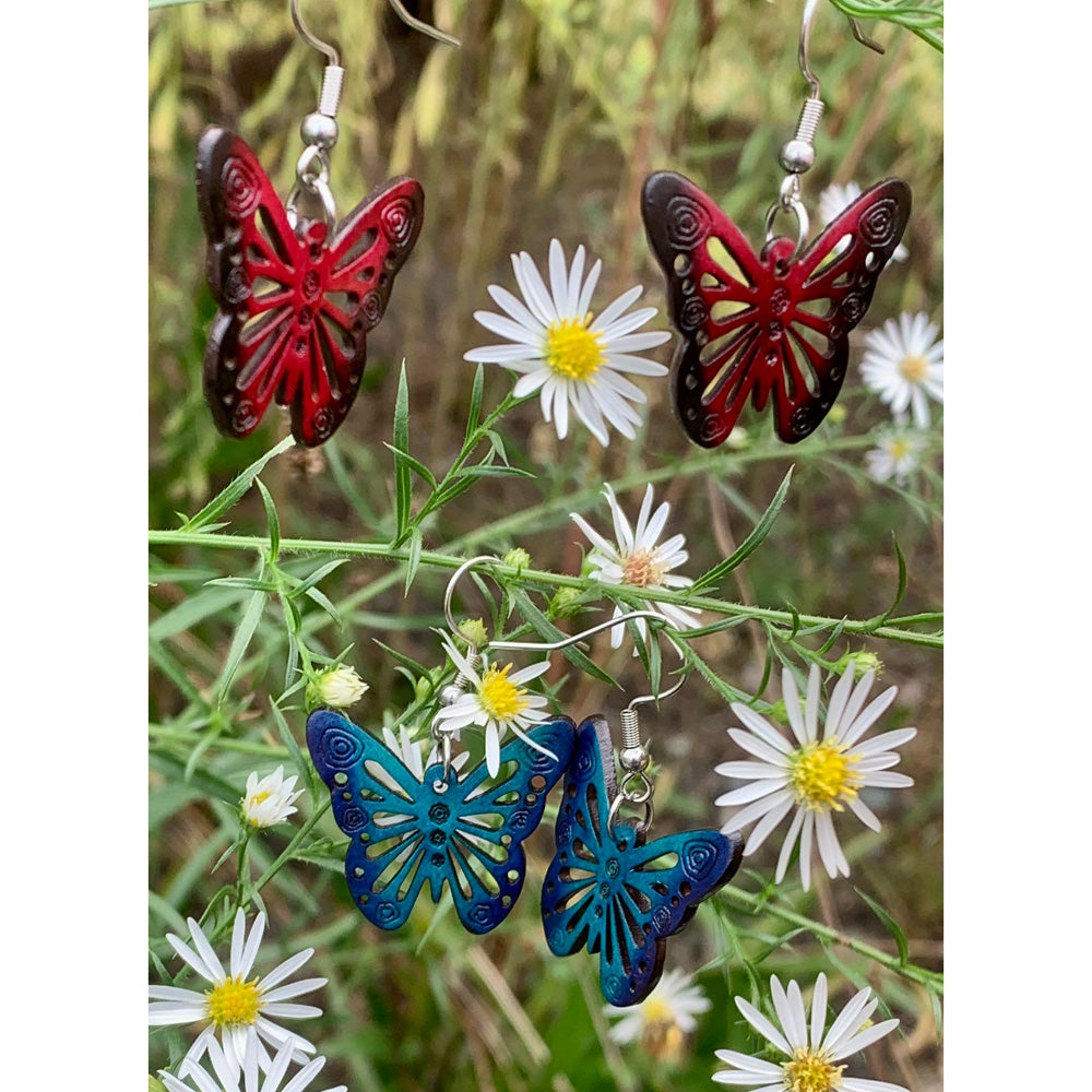 Gourd Dangle Butterfly Earrings