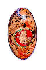 Oval Bowl With African Map Pattern 2