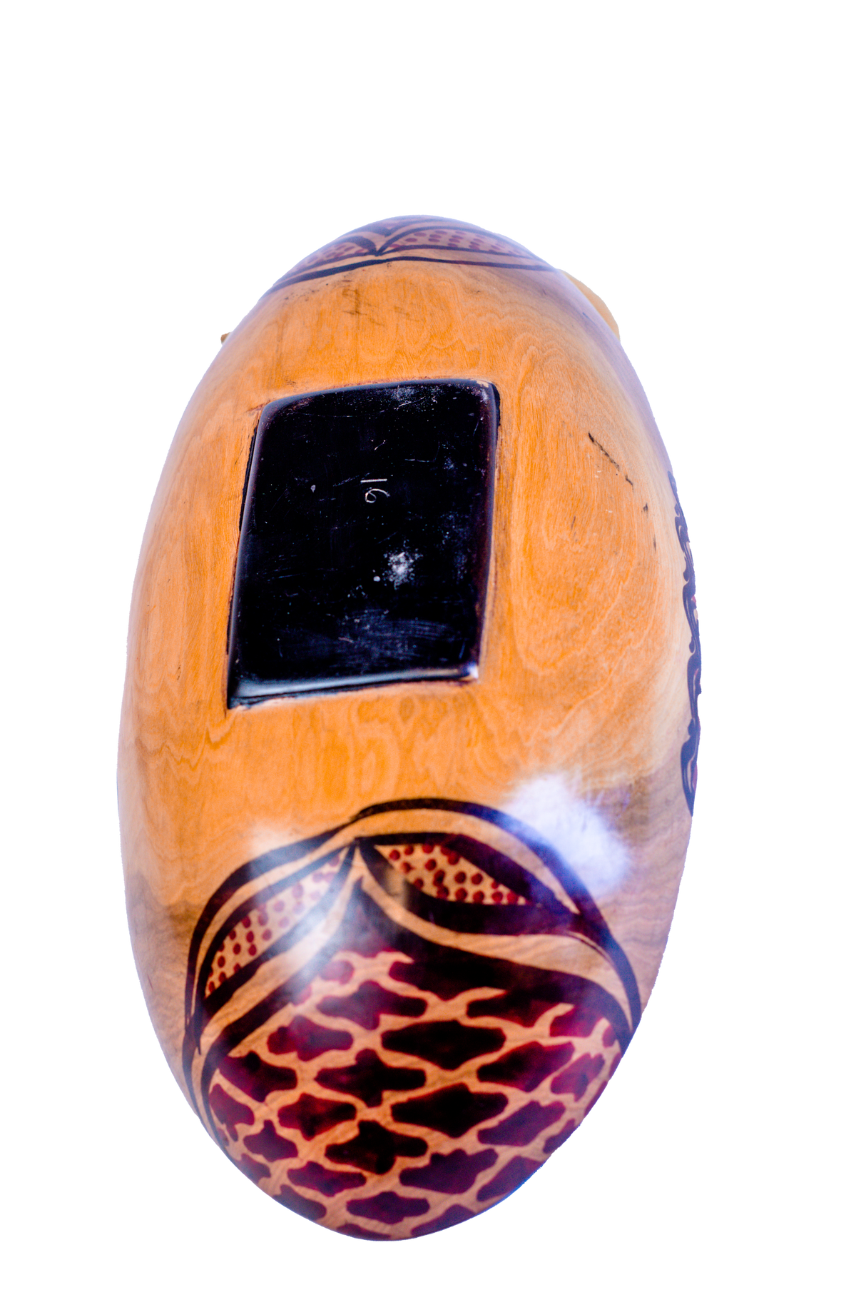 Oval Bowl With African Map Pattern