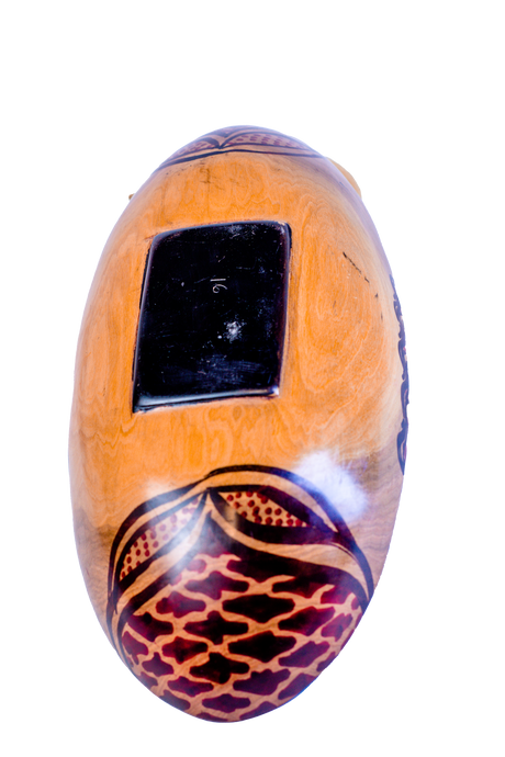 Oval Bowl With African Map Pattern