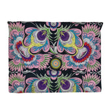 Embroidered Flower Clutch-0