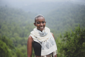 Queen Menon Handwoven Ethiopian Silk Shawl