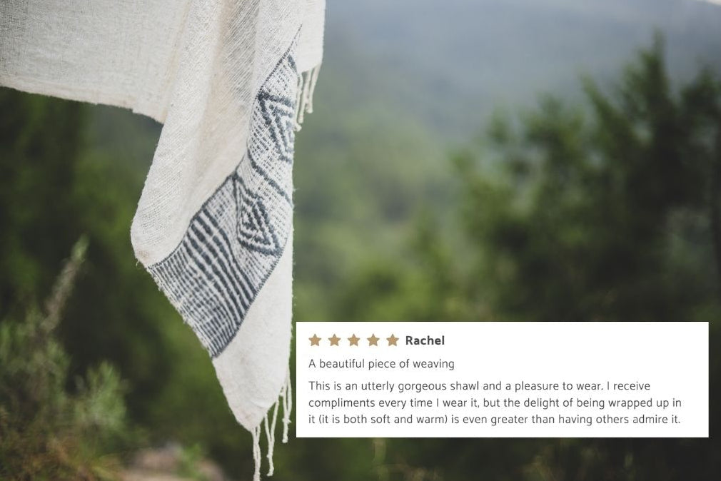 Queen Menon Handwoven Ethiopian Silk Shawl