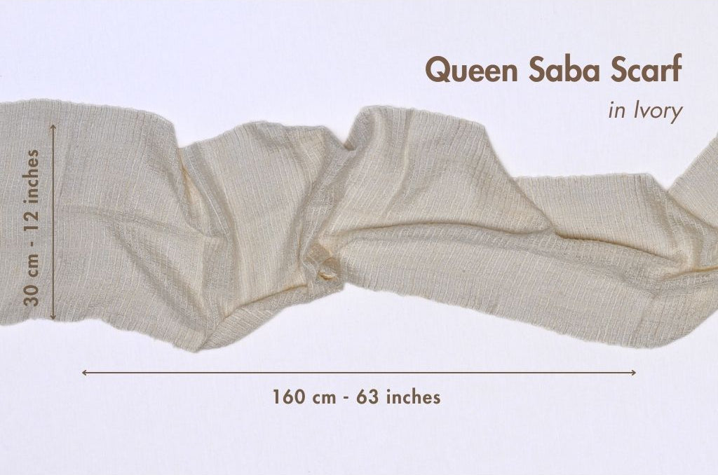 Queen Saba Handwoven Ethiopian Silk Scarf