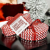 Candy Cane Coaster 4pk-0
