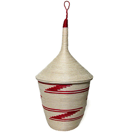 Traditional Sisal Basket from Rwanda-1