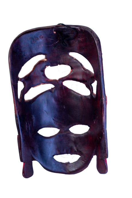 Tribal African Mask With 2 Leopards 2