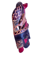 Tribal African Mask With 2 Leopards 3