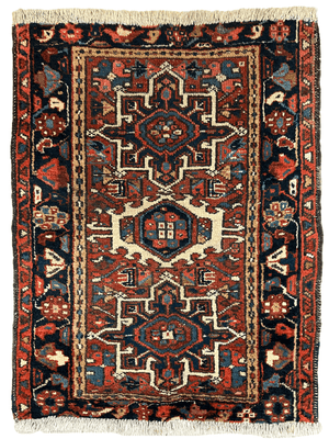 Vintage Persian Karaja Heriz Runner 24”x33”