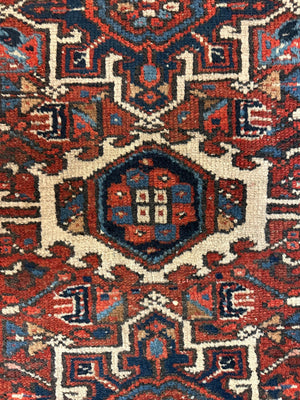 Vintage Persian Karaja Heriz Runner 24”x33”