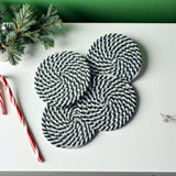 Candy Cane Coaster 4pk-5