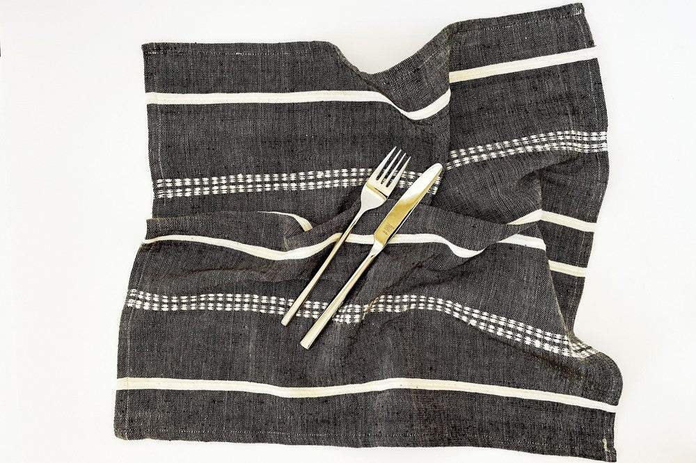 Zenach Handwoven Ethiopian Cotton Napkins | Set of 2