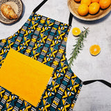 Handmade African Print Apron with Pocket-0